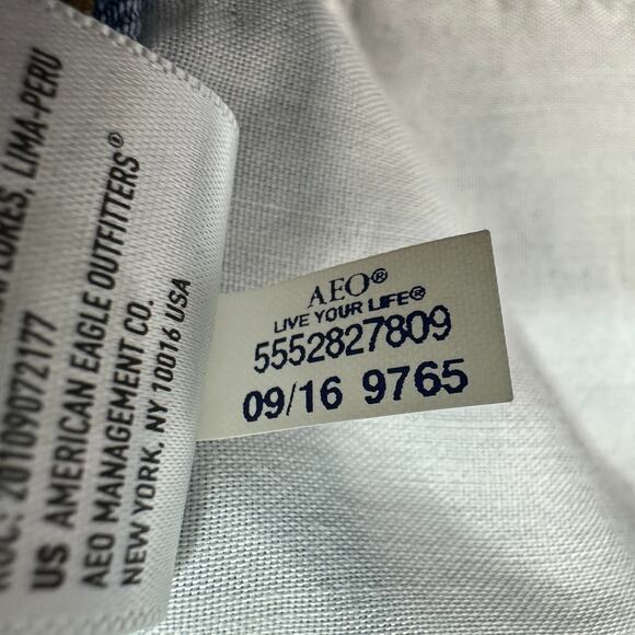 American Eagle Jeans WMNS 16L Blue Vintage Hi-Rise Two Tone Frayed Hem Festival - Picture 7 of 12